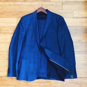 River Island Suits & Blazers - Blue Check Suit River Island Suits & Blazers - Blue Check Suit
